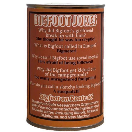 Canned Bigfoot Plush - Route 66 Centennial Edition