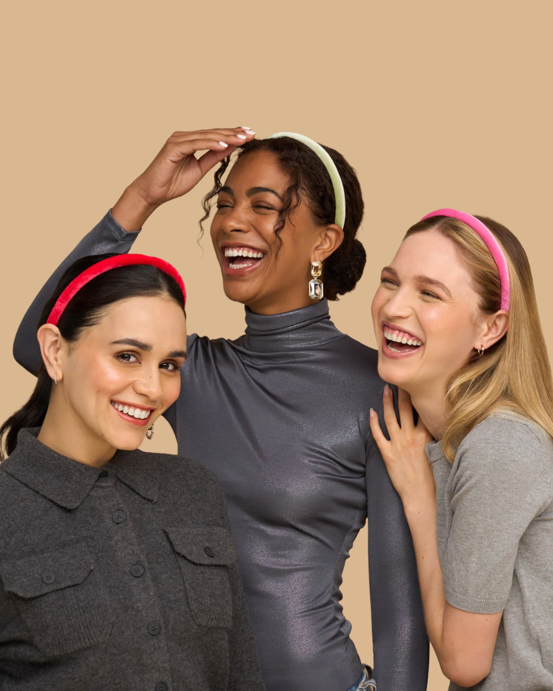 Holiday Velvet 3 Piece Headband Set