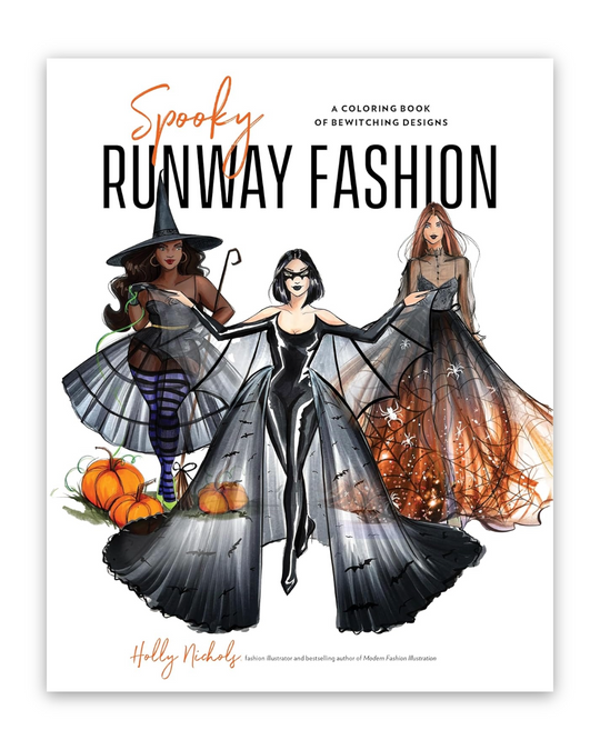 Spooky Runway Fashion: A Coloring Book of Bewitching Designs