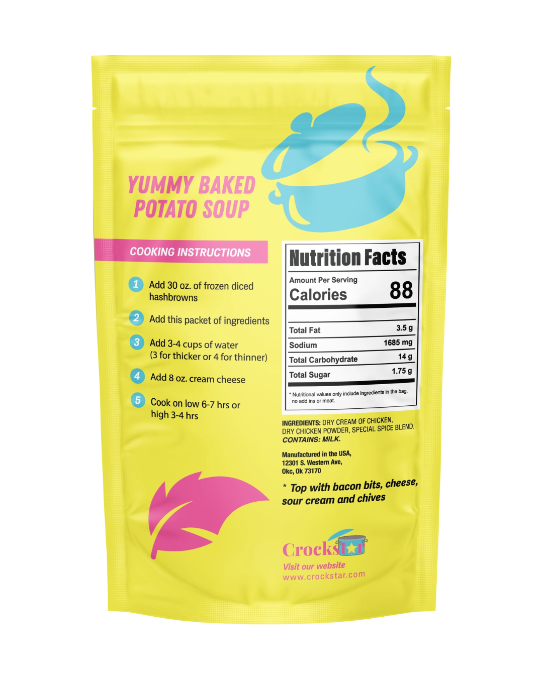 Yummy Baked Potato Soup Crockpot Meal Mix