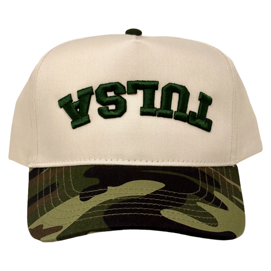 Upside Down Tulsa Hat - Natural/Camo