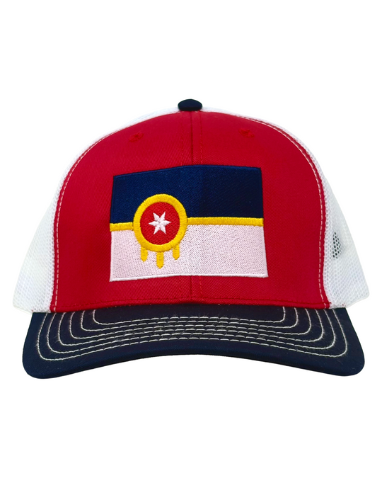 Tulsa Flag Trucker Hat - Red/Navy