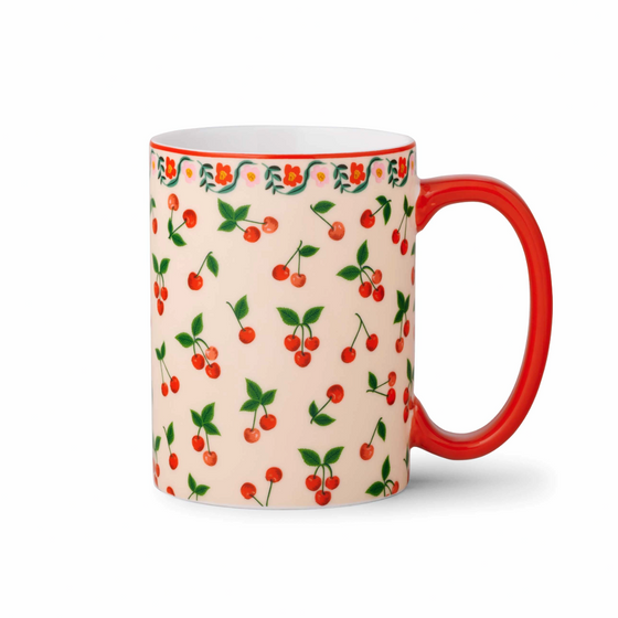 Cherries Porcelain Mug