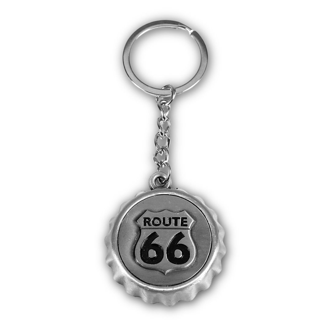 Route 66 Embossed  Metal Bottle Cap Opener