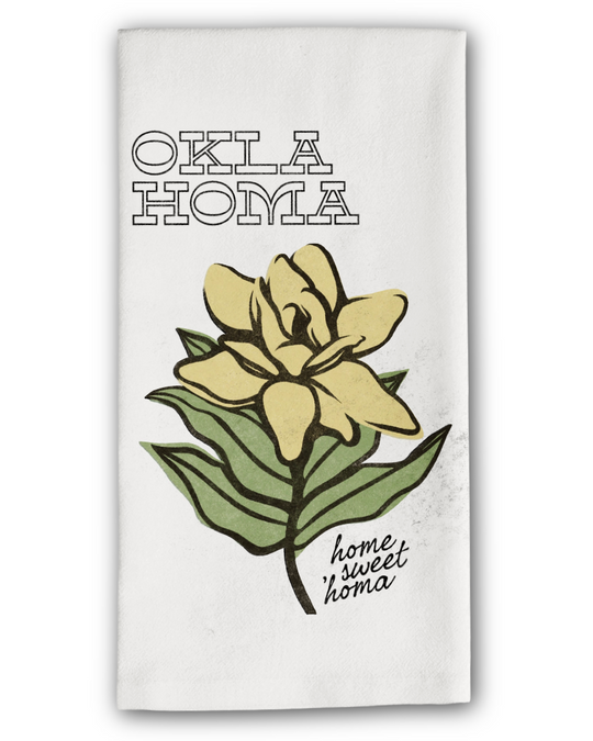 Home Sweet Oklahoma Magnolia Tea Towel