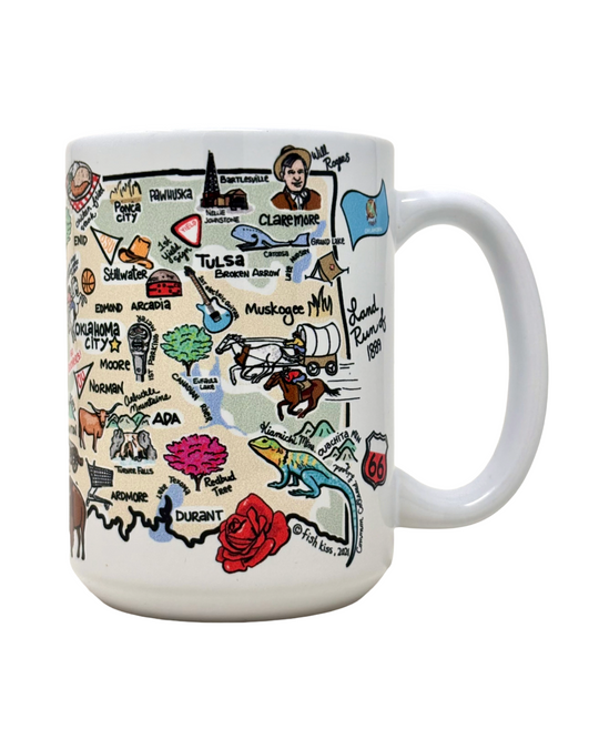 Oklahoma Pastel Map Mug