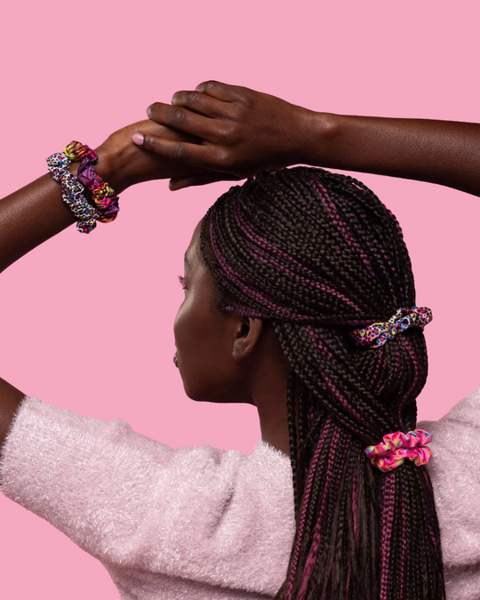 Lisa Frank Rainbow Leopard Ruched Scrunchies Set