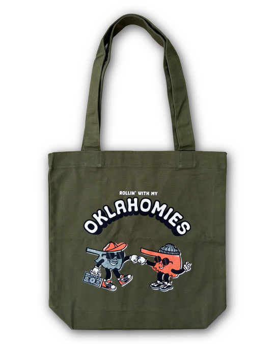 Oklahomies Army Green Tote Bag