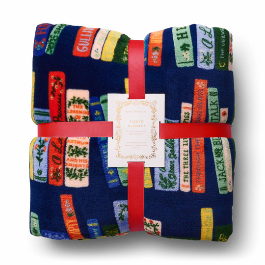 Bookshelf Fleece Blanket