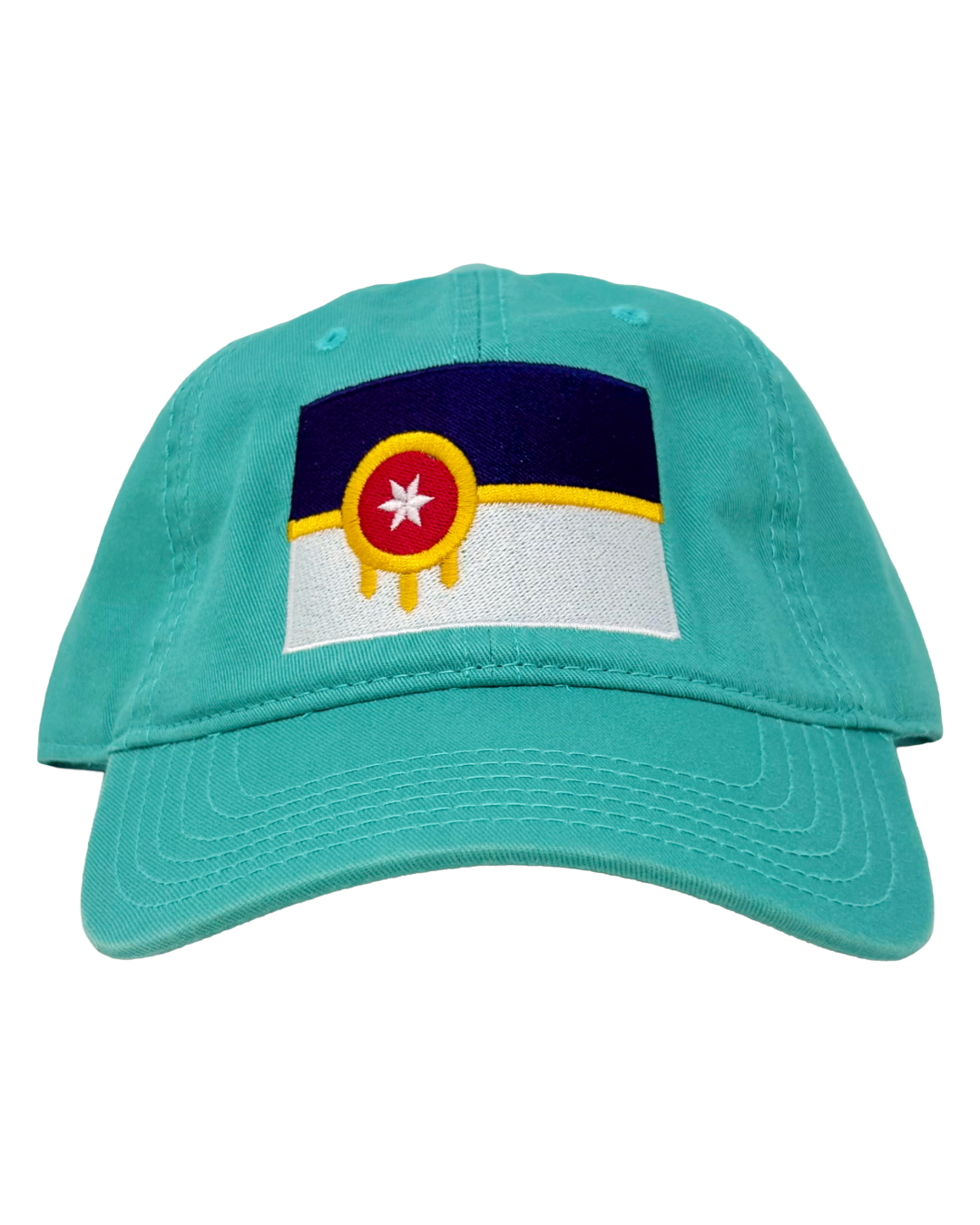 Tulsa Flag Dad Hat - Turquoise
