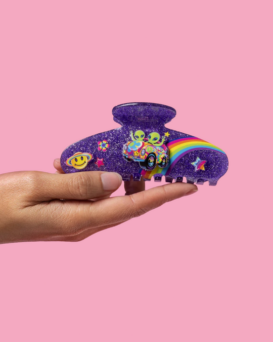Lisa Frank Glitter Claw Clip Zoomer & Zorbit