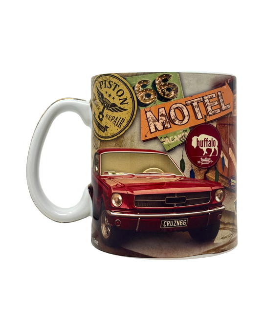 Route 66 Garage Collage Mug