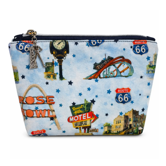 Tulsa Route 66 Zippered Squared Pouch