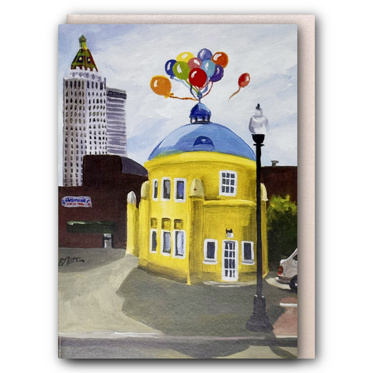 Blue Dome Birthday Card