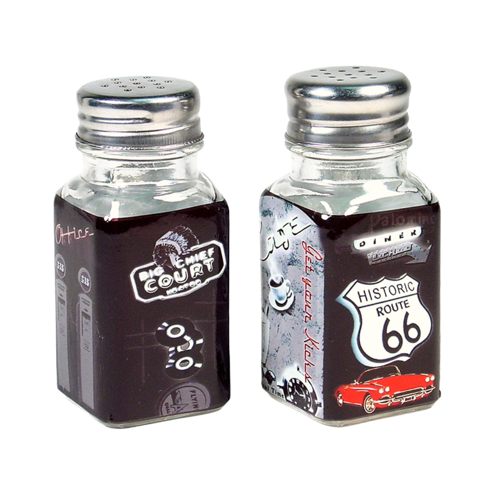 Route 66 Nostalgic Salt & Pepper Shakers