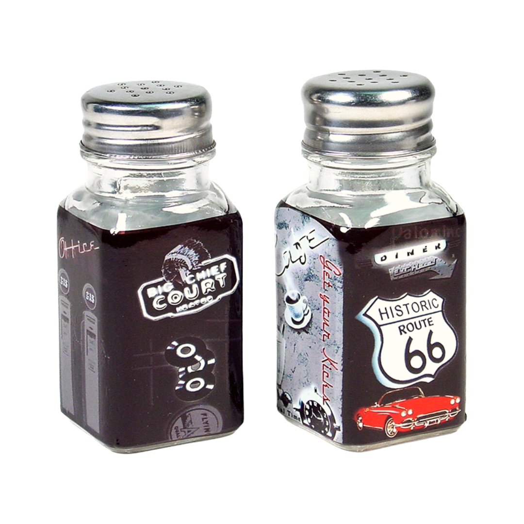 Route 66 Nostalgic Salt & Pepper Shakers
