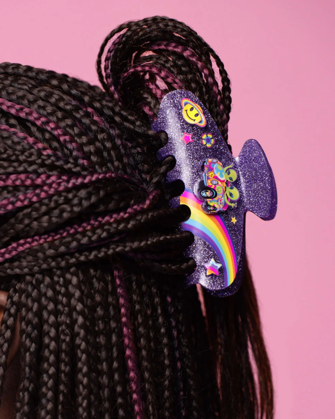 Lisa Frank Glitter Claw Clip Zoomer & Zorbit