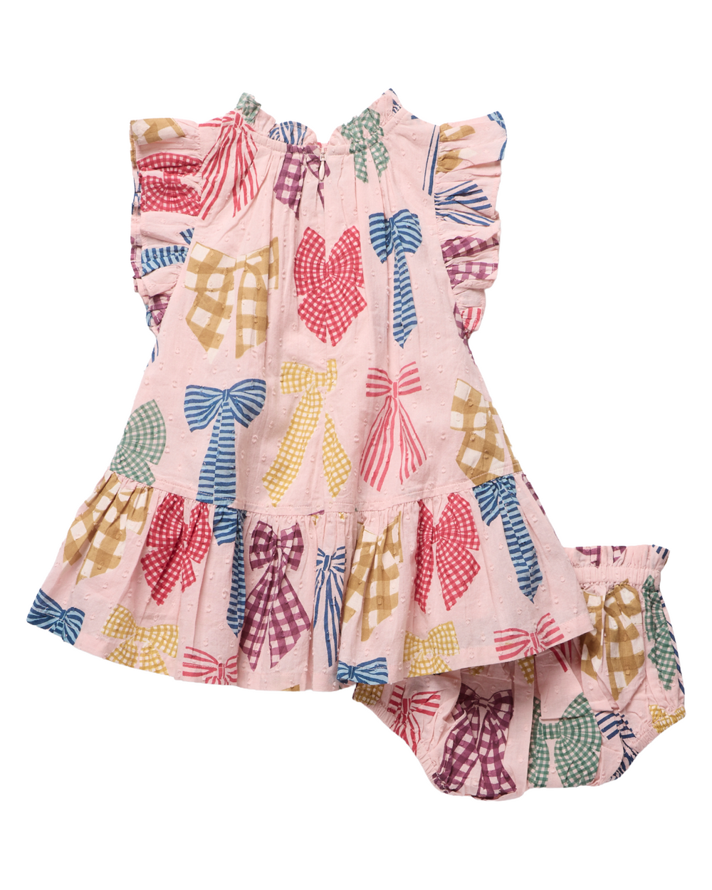Pink Chicken - Patterned Bows Harper Dress Set