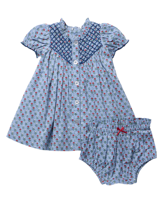 Pink Chicken - Blue Carnation Lucia Dress Set