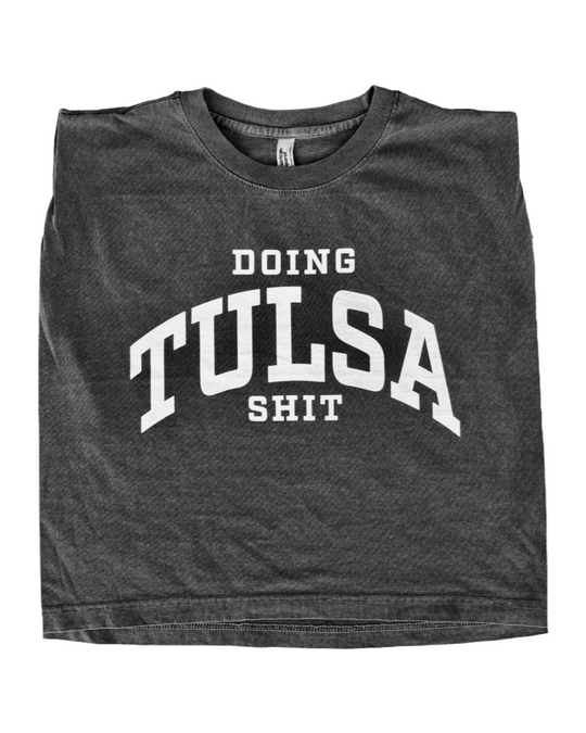 Doing Tulsa Shit Black Muscle Tshirt
