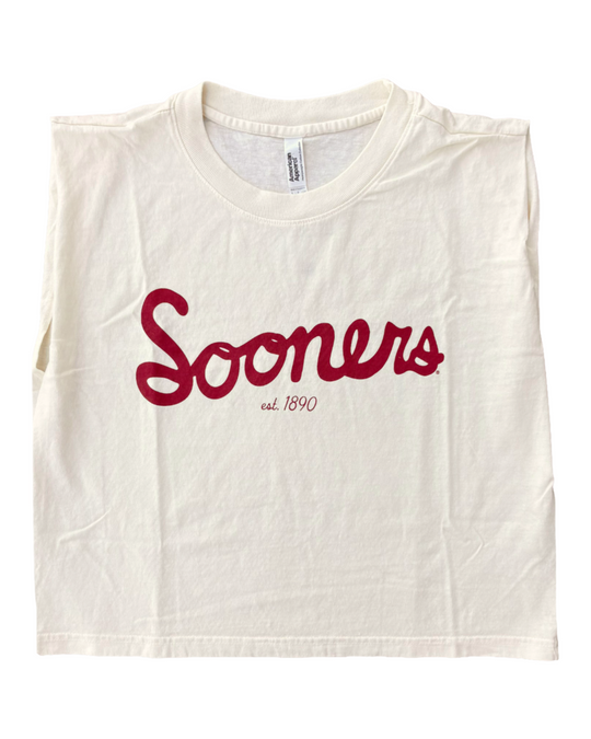 OU Sooners Off White Muscle Tshirt