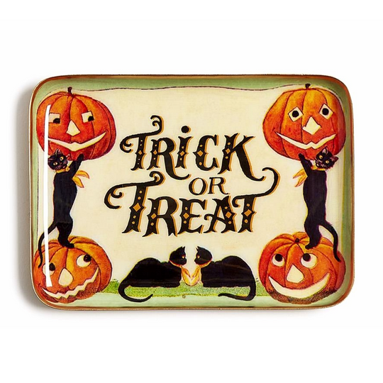 Vintage Style Halloween Tray - Trick Or Treat