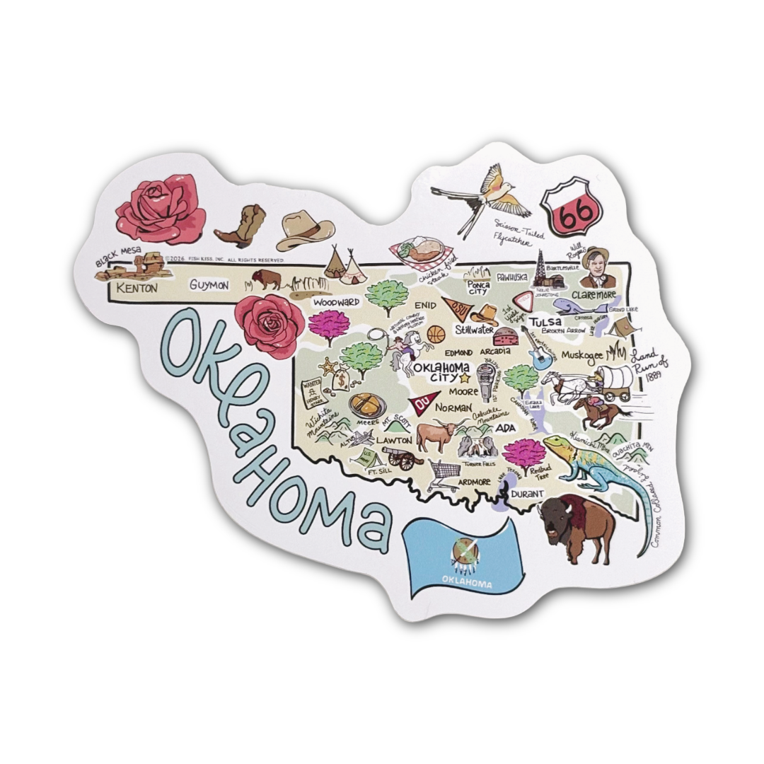 Oklahoma State Map Sticker