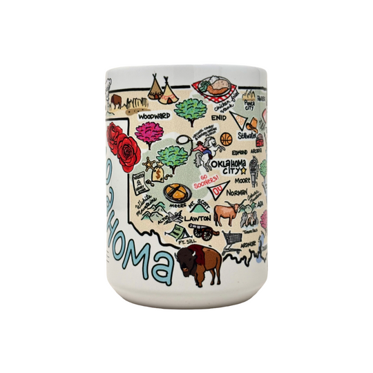 Oklahoma Pastel Map Mug