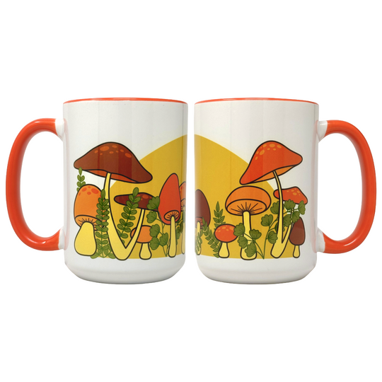 Orange Mushrooms Mug