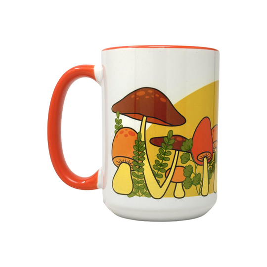 Orange Mushrooms Mug