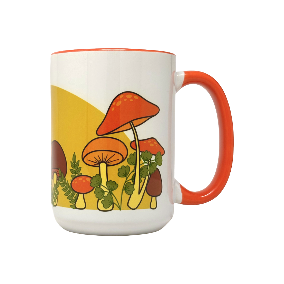 Orange Mushrooms Mug