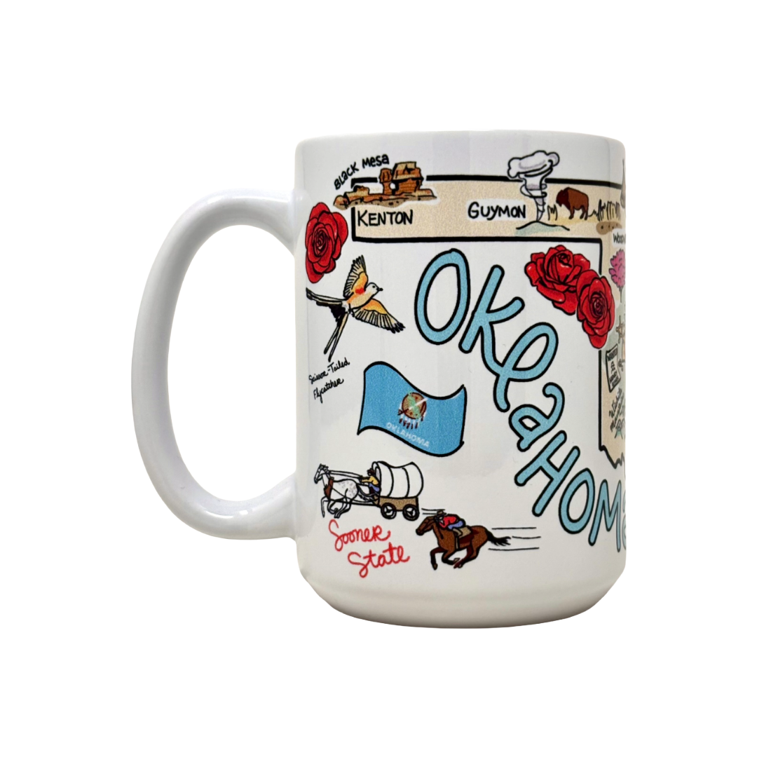 Oklahoma Pastel Map Mug