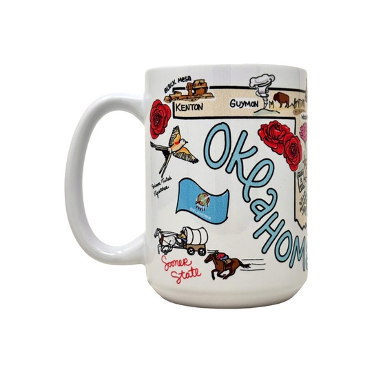 Oklahoma Pastel Map Mug