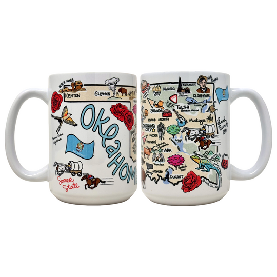 Oklahoma Pastel Map Mug