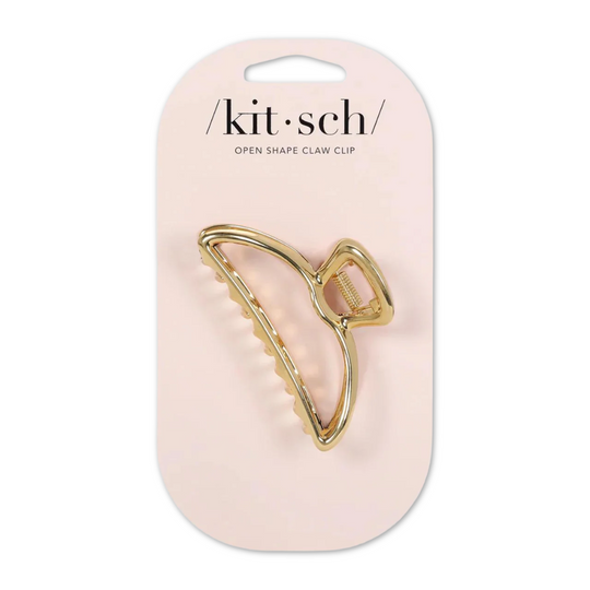 Gold Open Shape Metal Claw Clip
