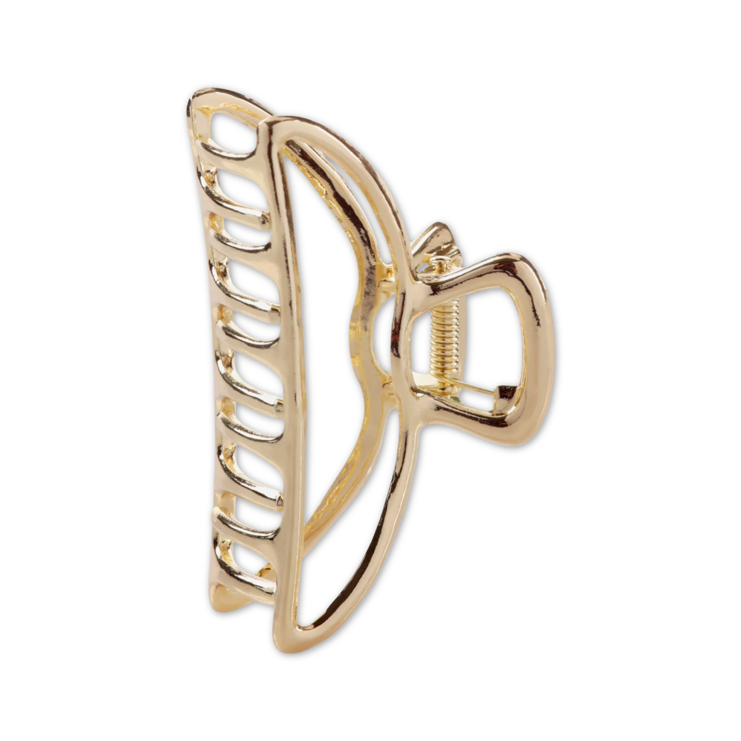 Gold Open Shape Metal Claw Clip
