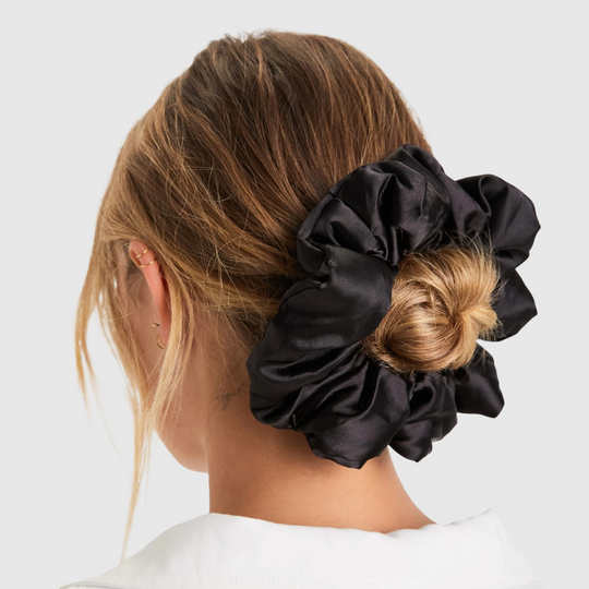 Neutrals Satin Pillow Scrunchies 4 Piece Set