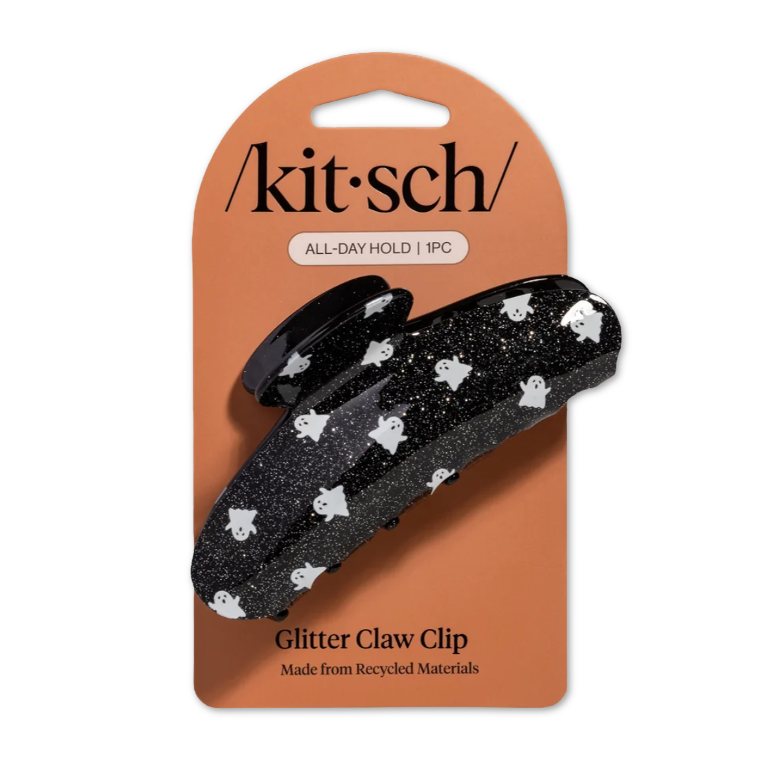 Halloween Glitter Ghosts Claw Clip