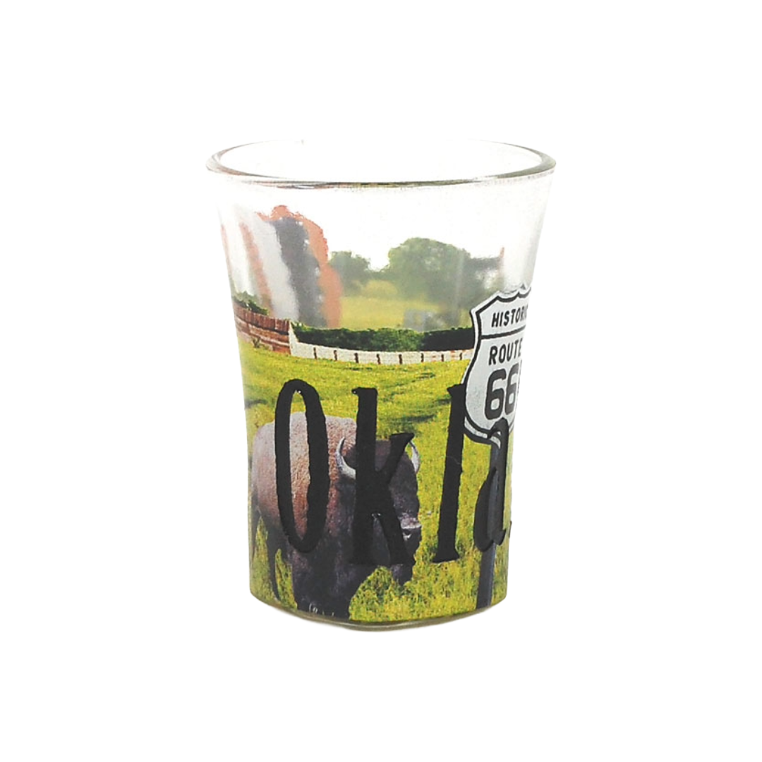 Oklahoma Field Shot Glass