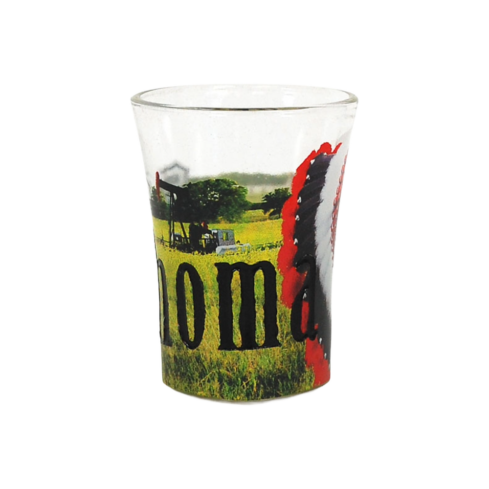Oklahoma Field Shot Glass
