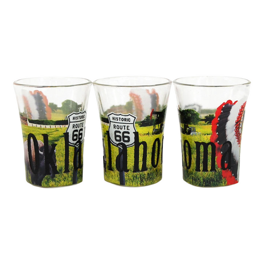 Oklahoma Field Shot Glass