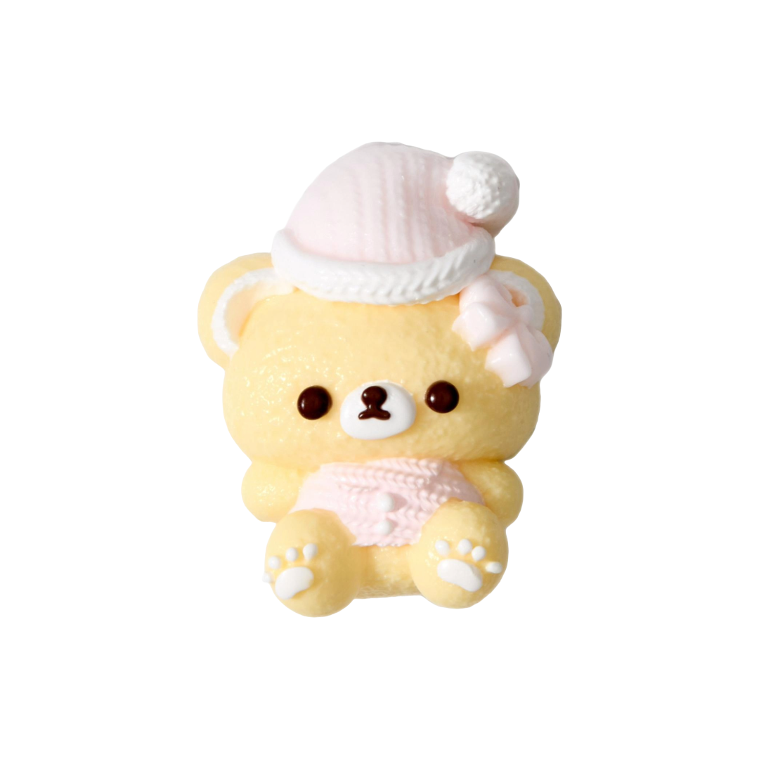 Pink Hatted Bear Taba Deluxe Premium Squishy