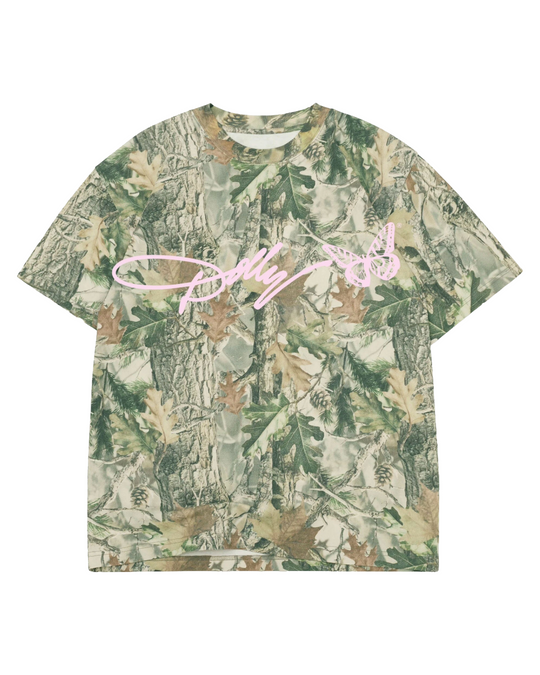 Dolly Parton Signature Script Camo Tshirt