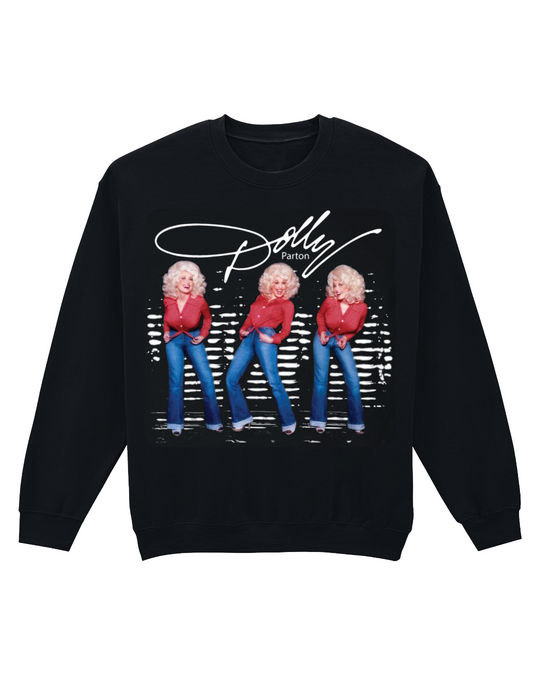 Dolly Parton Triple Threat Black Sweatshirt