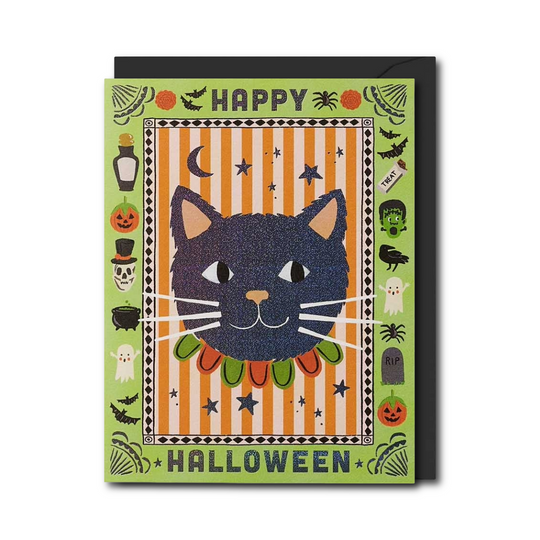 Spooky Cat Halloween Card
