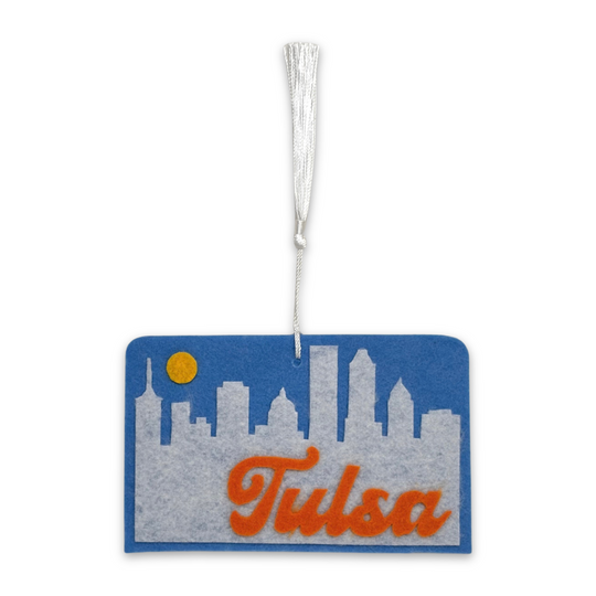 Tulsa Skyline Handcrafted Ornament