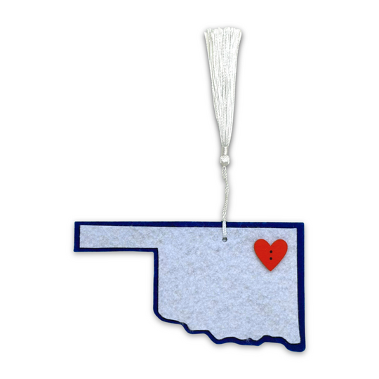 Tulsa Heart Handcrafted Ornament