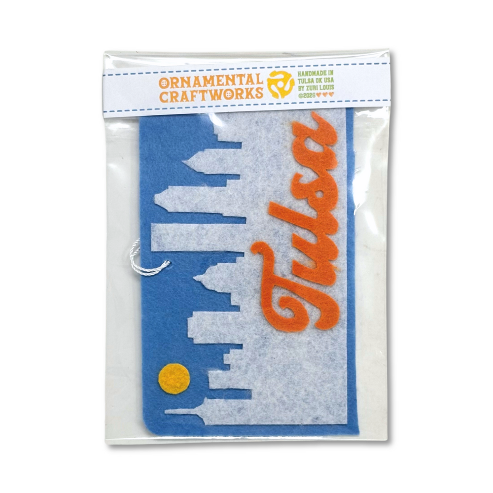Tulsa Skyline Handcrafted Ornament