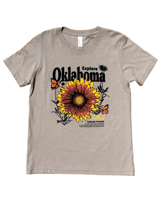 Explore Oklahoma Wildflower Youth Tshirt