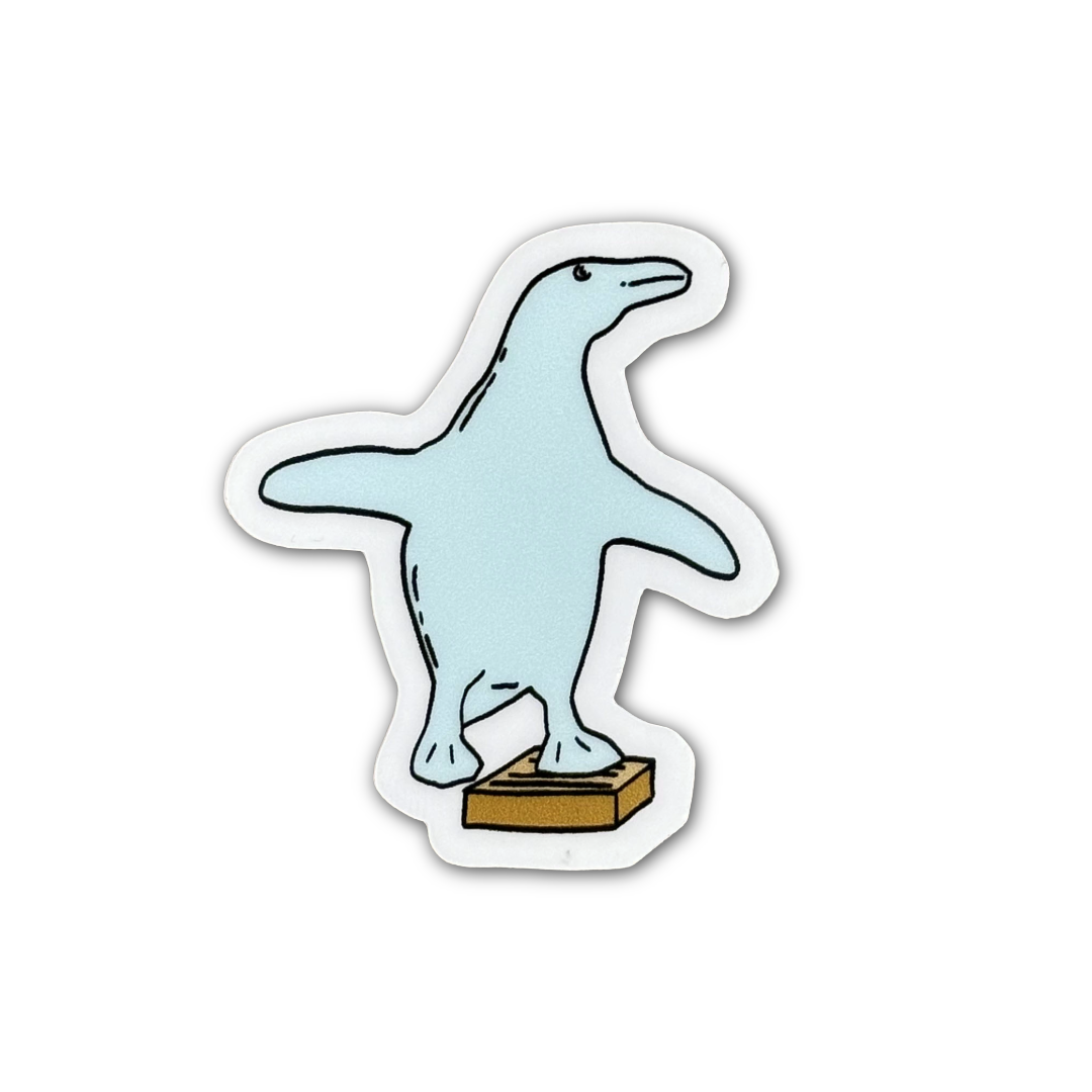 Penguin Statue Sticker